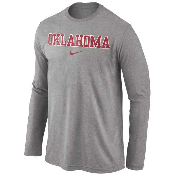 Oklahoma Sooners Nike Wordmark Long Sleeve WEM T-Shirt - Dark Gray,We sell and wholesale Oklahoma Sooners Nike Wordmark Long Sleeve WEM T-Shirt - Dark Gray on line form chian!